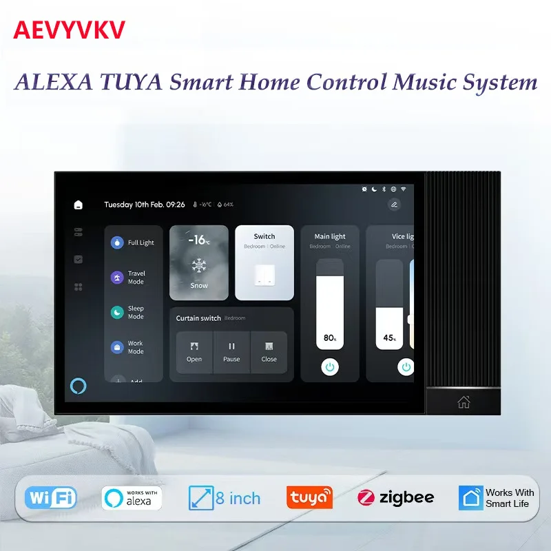 

Alexa Doodle Zigbee Gateway Multifunctional Background Music Central Control Screen Home Voice Control Player