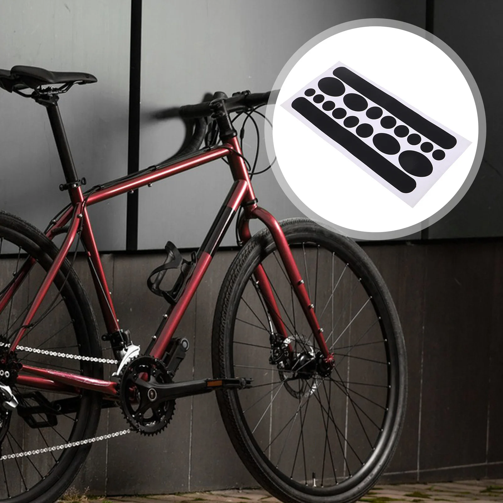 Black Adhesive Chainstay Guard Film Bike Frame Protective Stickers Durable Scratch Resistant for Mountain Road Bikes