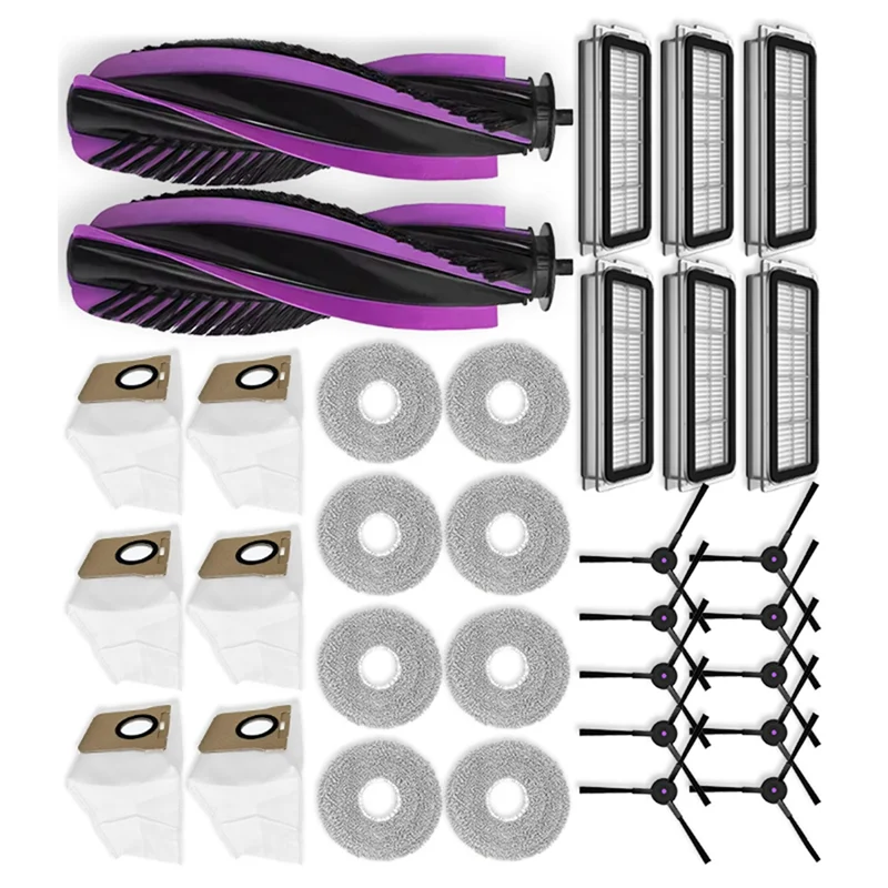 

Запасные части для пылесоса B15C для JONR P20 PRO-основная щетка, боковая щетка, фильтр HEPA, тряпка для швабры, аксессуар для мешка для пыли