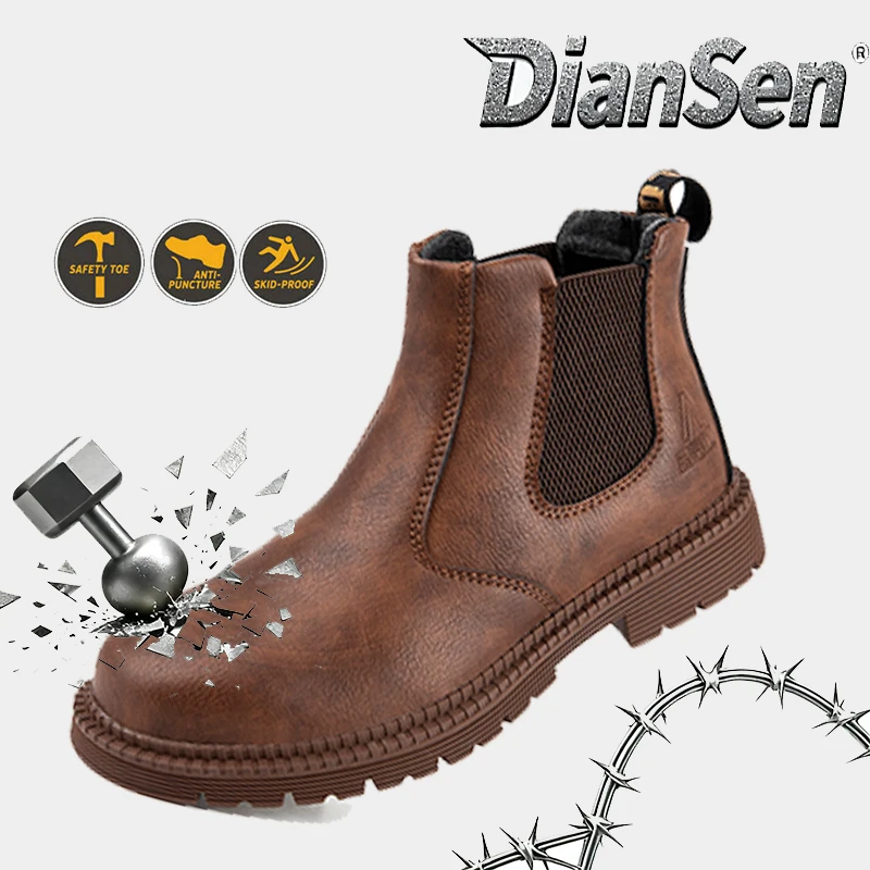

Water Resistant Safety Shoes Steel Toe Boots for Men Anti-Drop Anti-smash Safety Sneakers for Warehouse & Logistics Work