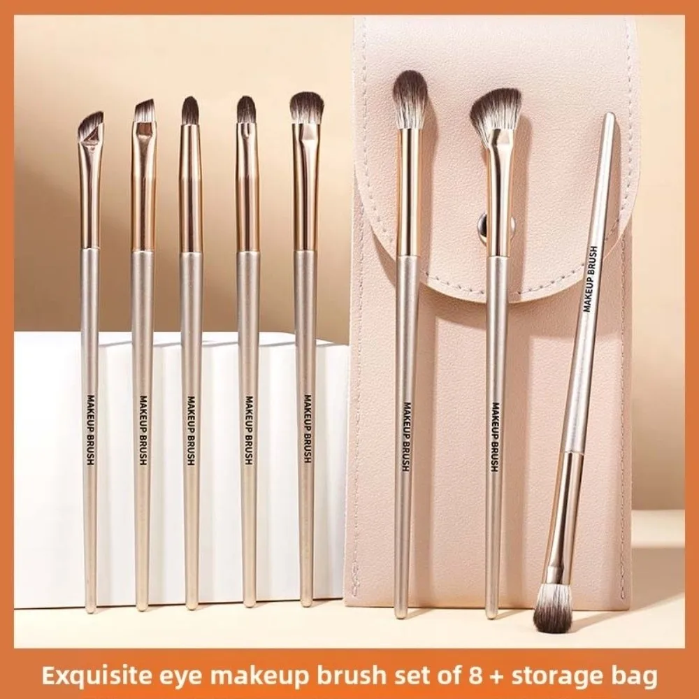 

8Pcs Make Up Tool Eye Shadow Brush Set Cosmetics Face Bronzer Makeup Brushes Kit 8PCS Contour Eyebrow Brush Lady