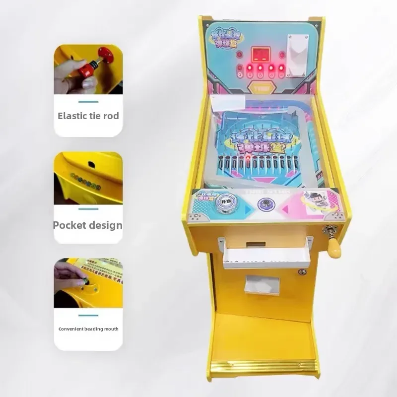 Coin-operated manual pinball machine