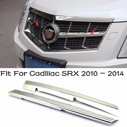 Chrome Front Head Grille Grill Lid Decoration Cover Trim 2PCS For Cadillac SRX 2010 2011 2012 2013 2014 ABS Accessories Exterior