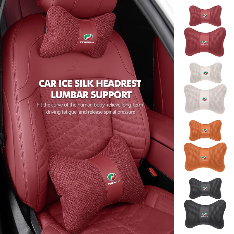 Almohada de Soporte Lumbar para Asiento de Coche, Protector de Cabeza y Espalda para Perodua Ativa, Myvi, Bezza, Alza, Axia, Viva, Aruz, Myvi Gen2, Gen3