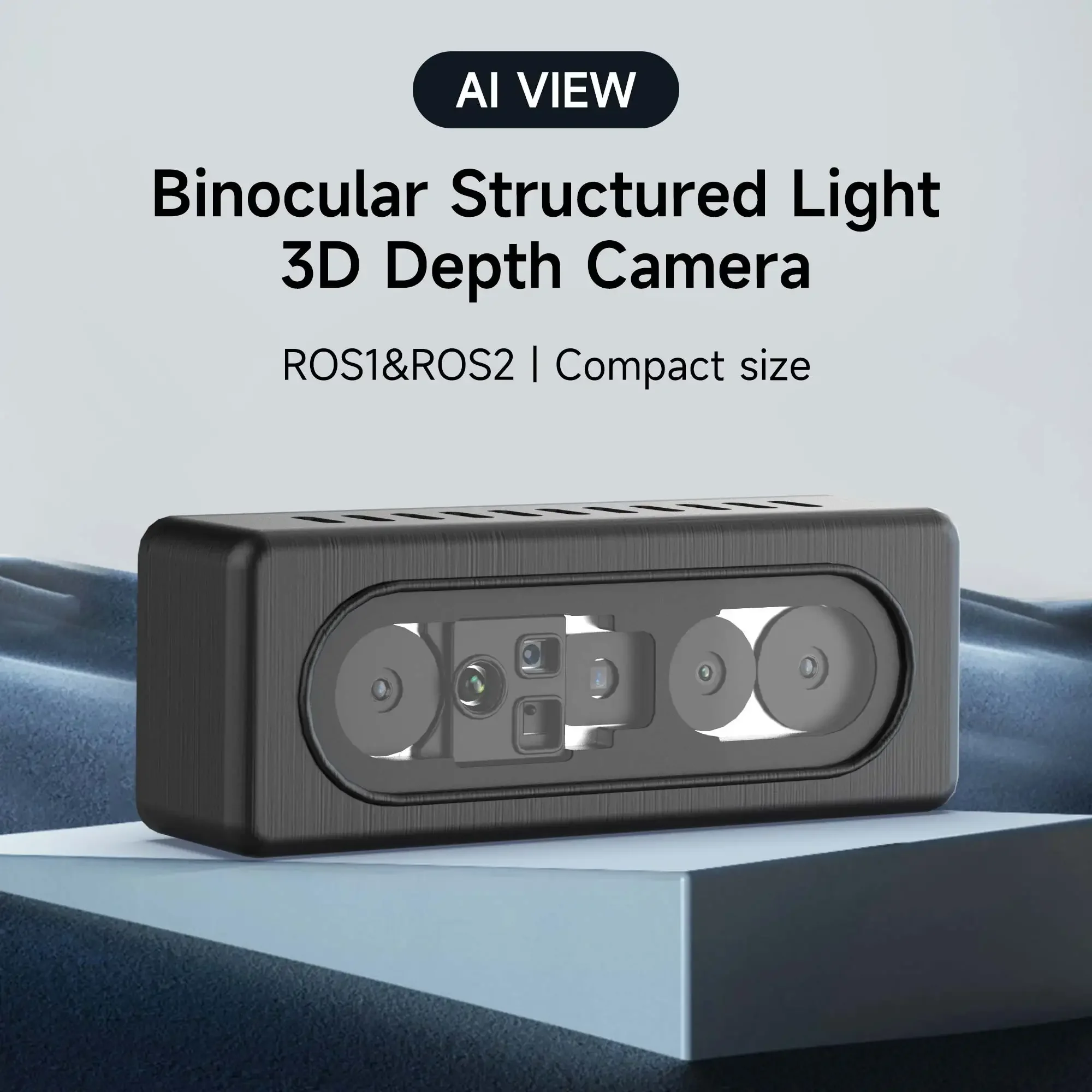 

AI VIEW Depth Camera With Binocular Structured Light 3D Camera Measuring Range 2.5M For ROS Robot Visual Recognition Small Size