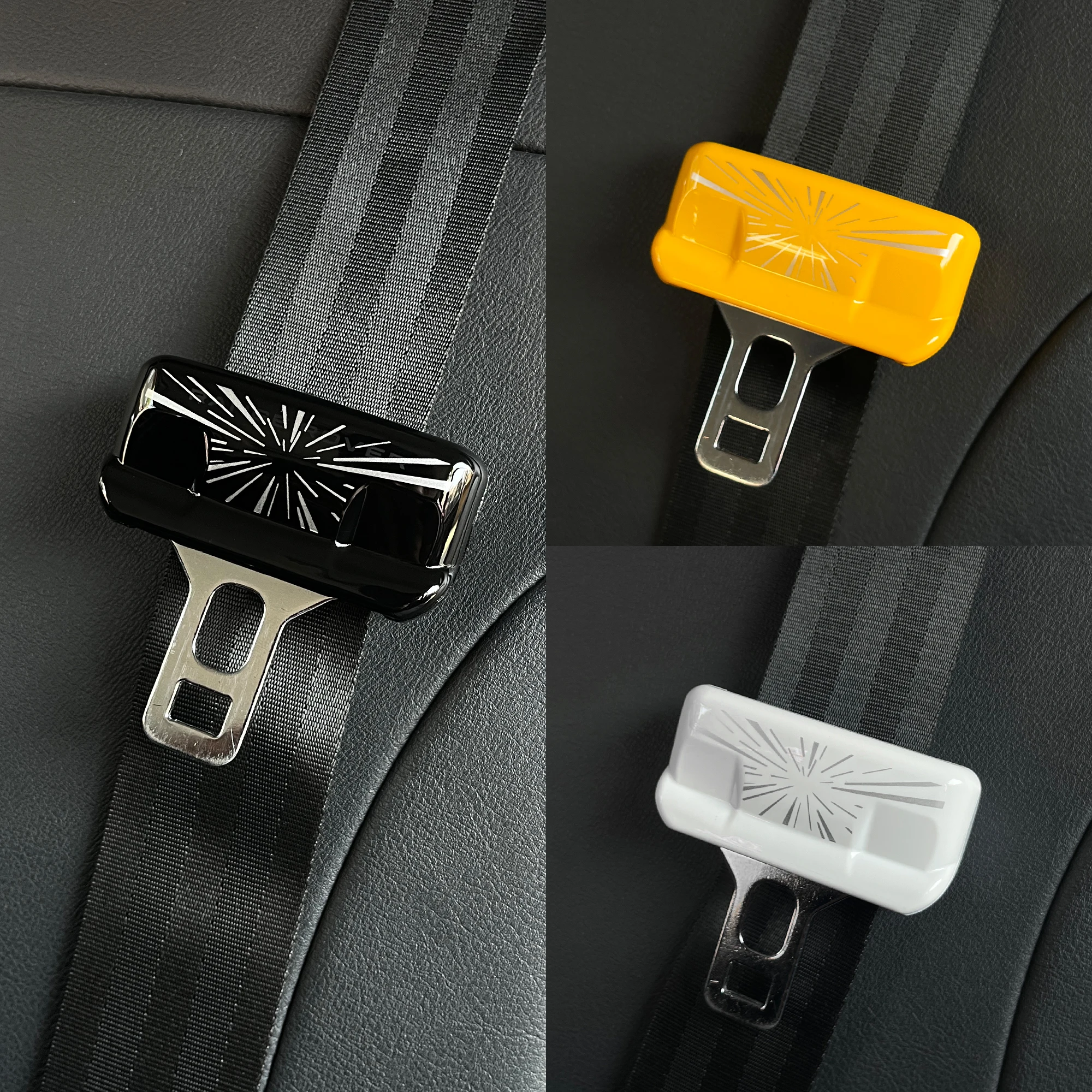 إكسسوار مشبك حزام الأمان الأنيق لطراز تسلا 3 2017-2025، مشبك، بدون ضرر، سهل التركيب، ديكور داخلي