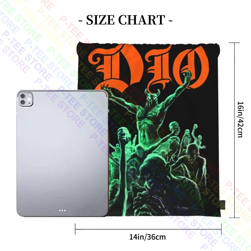 Dio Ronnie James Dio Heavy Metal Rock Drawstring Bags Gym Bag Fashion Schoolbag Personalised Outdoor Running