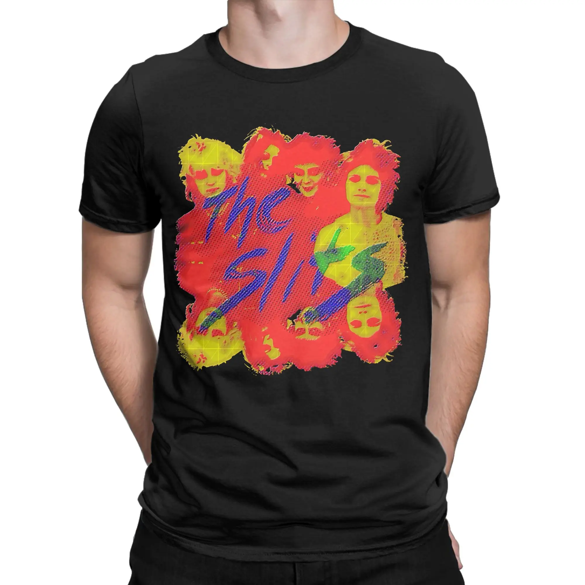 Vivid Contrast Punk‑Band  Classic The Slits Funny Graphic 100% Cotton T-Shirt Tees Tops For Men