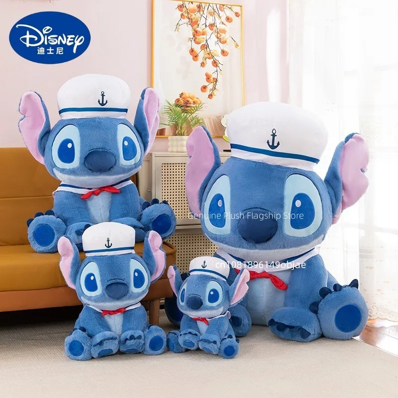 35/45/75 cm große Größe Navy Stitch Disney Anime Plüschpuppe Kawaii Zimmer dekoriert mit Plüschkissen Ornamenten Weihnachtsgeschenk
