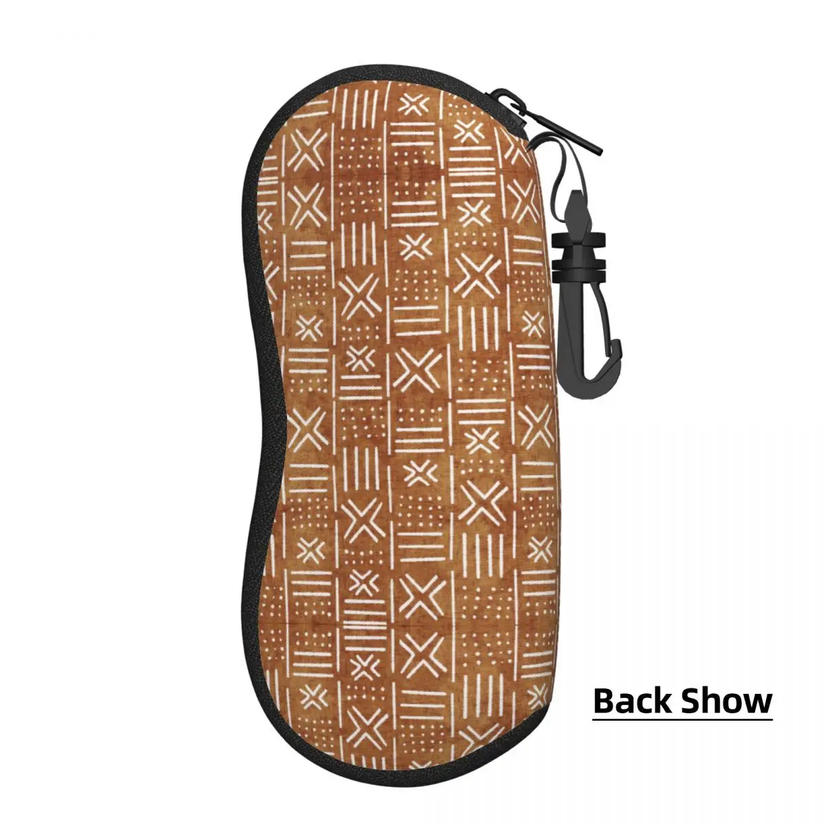 Custom Bogolan Mudcloth African Pattern Eyeglass Glasses Case Women Men Soft Africa Ethnic Tribal Art Sunglasses Protective Bag