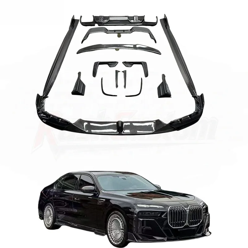 High Quality 7 Series G70 MSY Style Carbon Fiber Upgrade Accessories Front Bumper Side Skirt Rear Diffuser Spoiler OEM Fit Exter