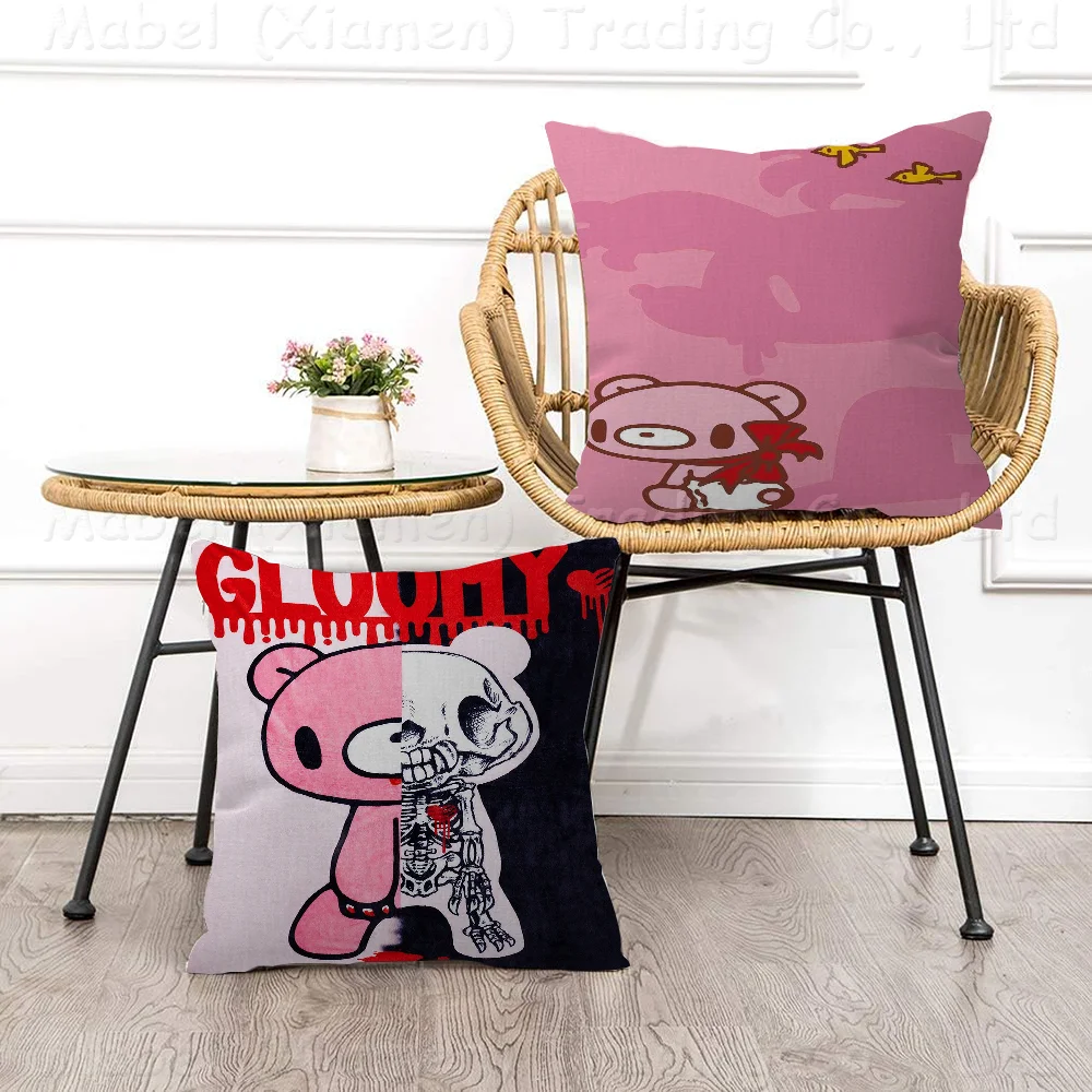 Cartoon G-gloomy Bear Cushion Cover Car Throw Pillow Case For Sofa Car Christmas Gift 40x40cm 45x45cm