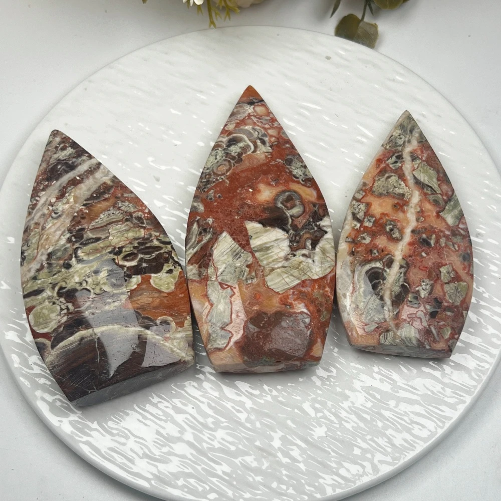 100-200g Unique Random Money Agate Teardrop Ornament, Banded Agate Stone Specimen, Perfect for Crystal Collectors