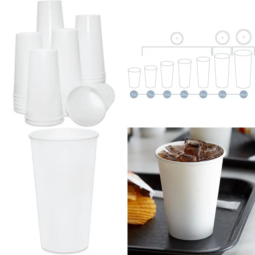 

Перерабатываемые холодные чашки для напитков на 32 унции — оптом, 500 упаковок пищевых чашек для ресторанов, сделано в США, одноразовые