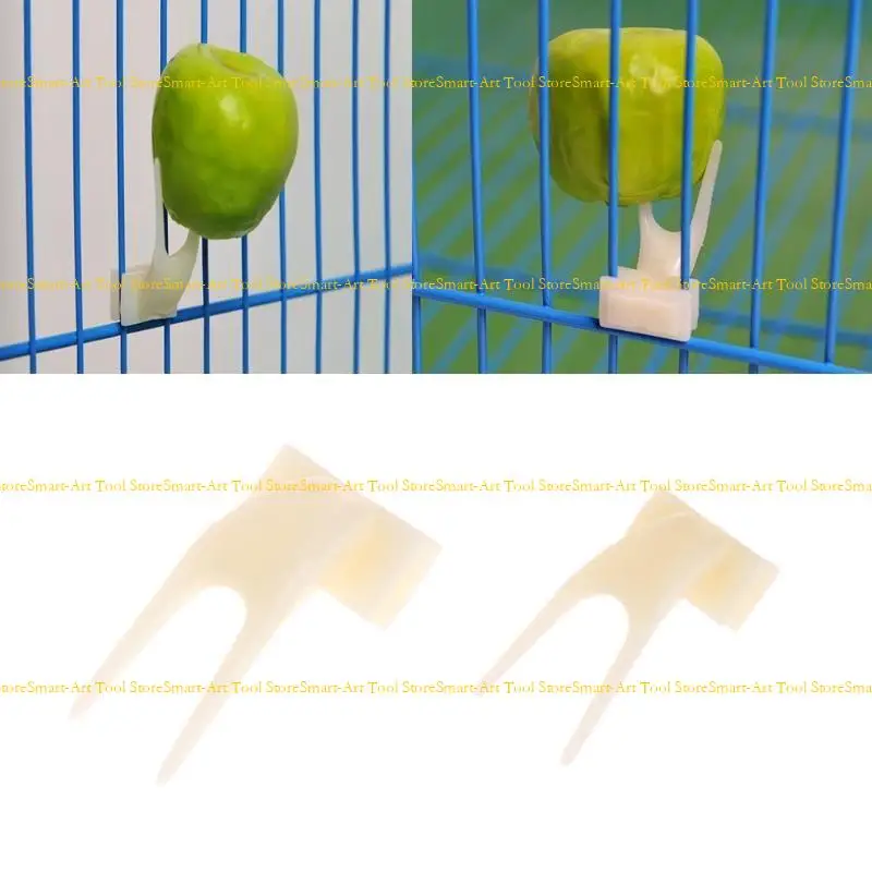 2-Piece حامل الطيور الببغاء شوكة سيخ أداة التغذية لعلاج الفاكهة الخضار ل الببغاء كونور Lovebird فينش حفظ قفص