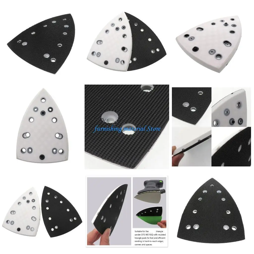 Y5GD 三角フックとループ サンディング ディスク 4 ネイル 7 穴 研磨ディスク 便利な交換プレート 400-REQ に適合