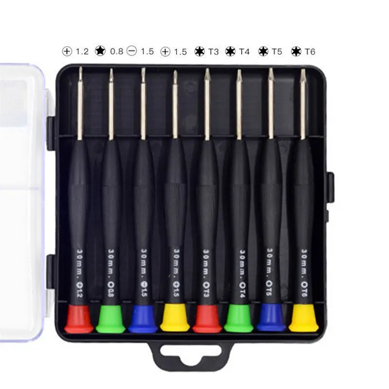 8 in 1 Multifunction Screwdriver with Box Repair Open Tools Kit For iPhone Samsung Galaxy DIY Mobile Phone Repair Tools Kit