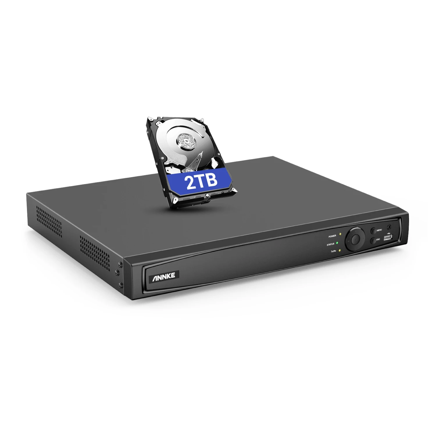 ANNKE 16CH 8MP PoE NVR 4K Smart Playback Network Recorder with Motion Alerts with 2T Hard Drive