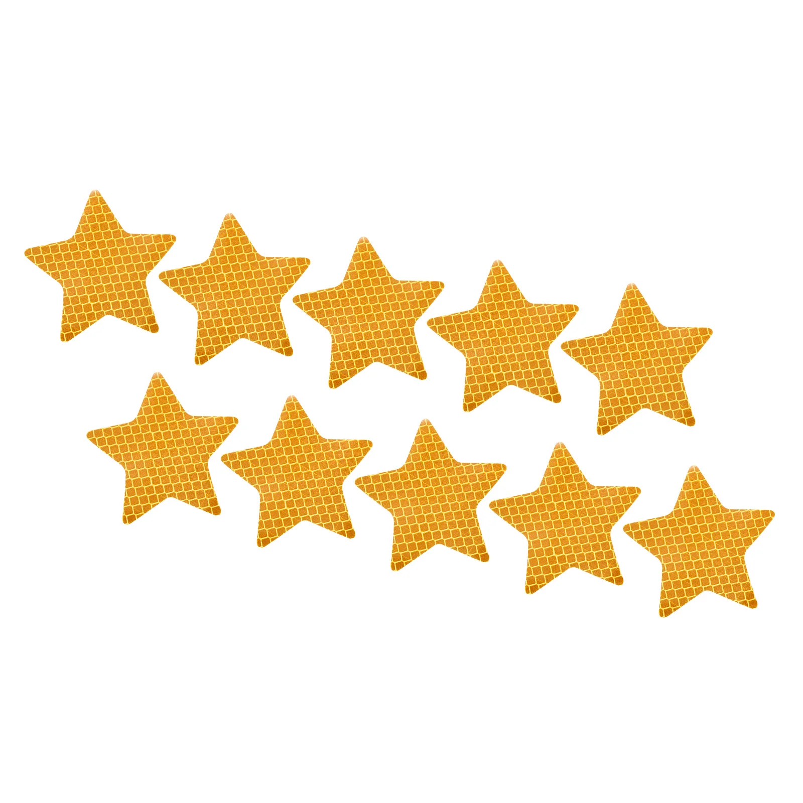 10pcs Reflective Stickers 2.36 x 2.36 Inch Warning Star Reflector Yellow/Blue