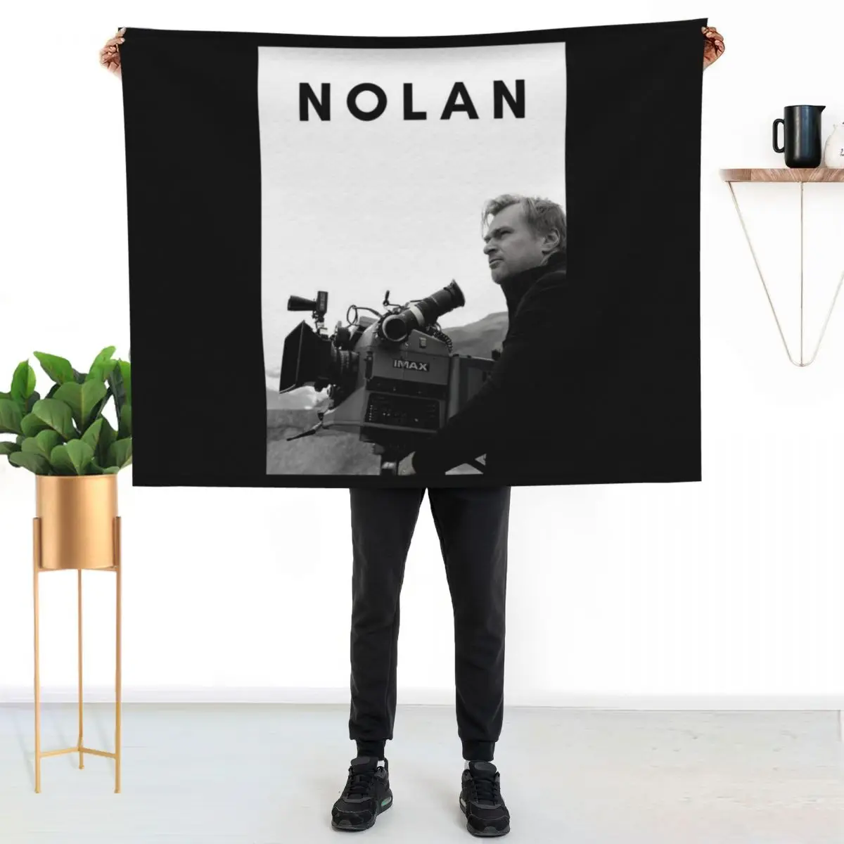 Film Director Christopher Nolan Poster Throw Blanket Vintage Quilt Soft Plaid Baby Blankets