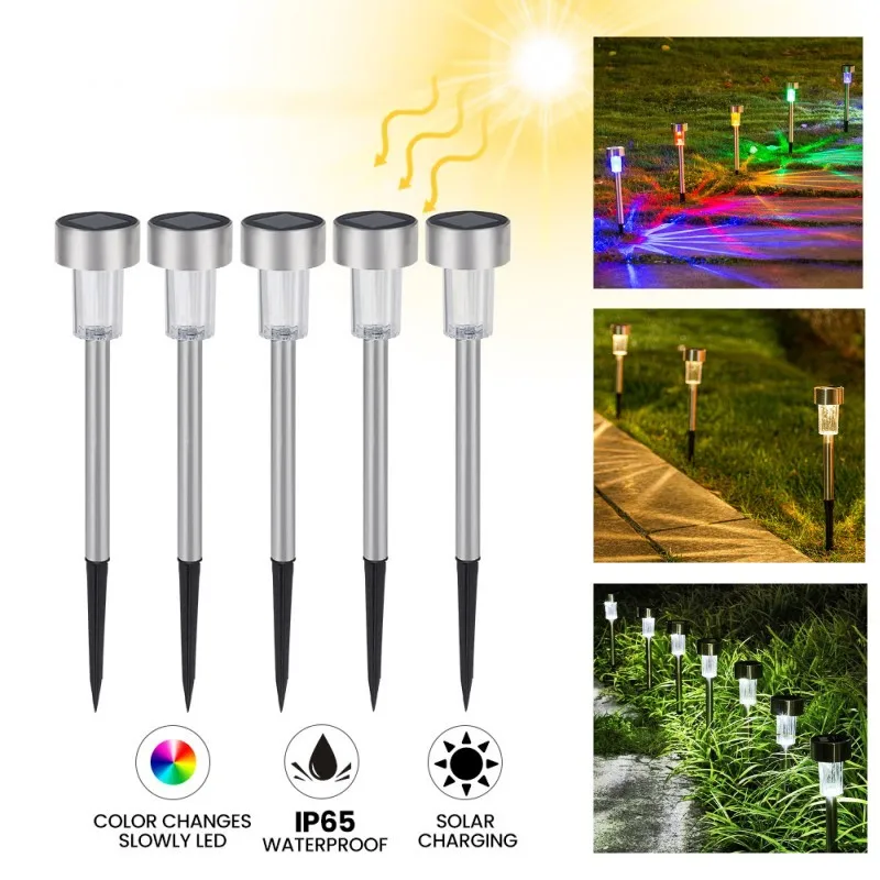 Luci di terra per esterni solari a LED luci di percorso per prato paesaggistico impermeabili a energia solare lampada per la decorazione del giardino del cortile della luce solare