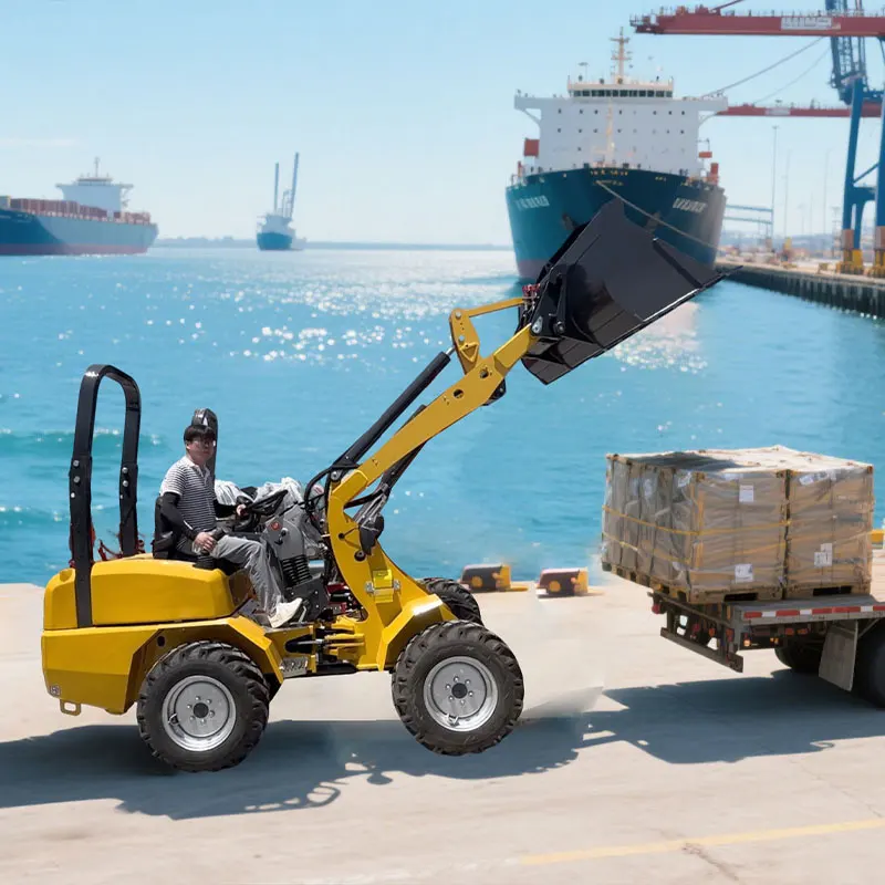 고하중 소형 스키드 스티어 로더 (버킷 및 어태치먼트 포함), 농장, 건설, 제설용 다기능 로더