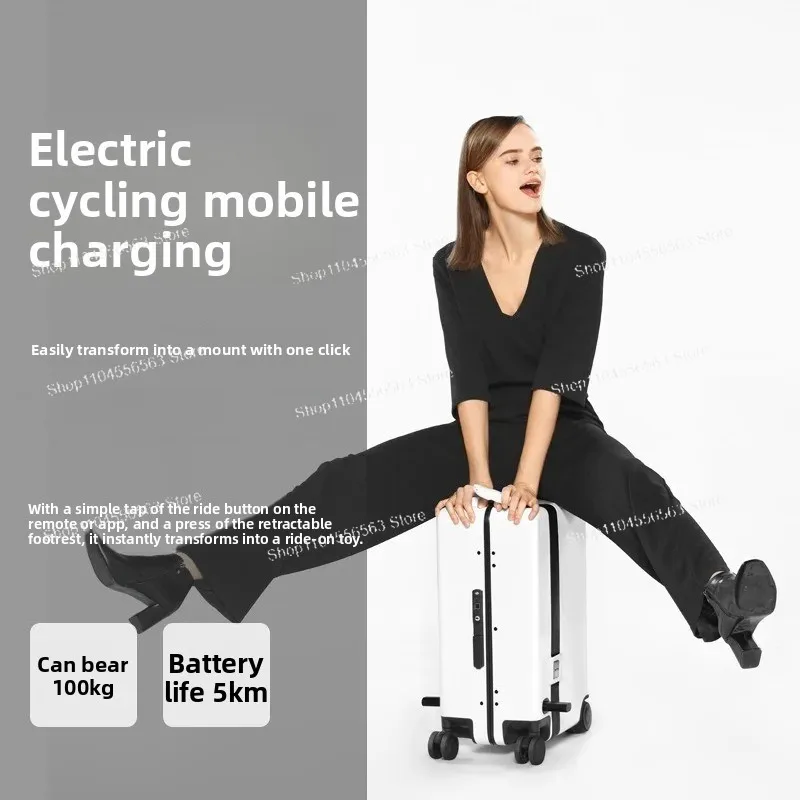 Vescovo 20 Inch Smart Riding Luggage - Electronic Following Trolley Suitcase for Travel