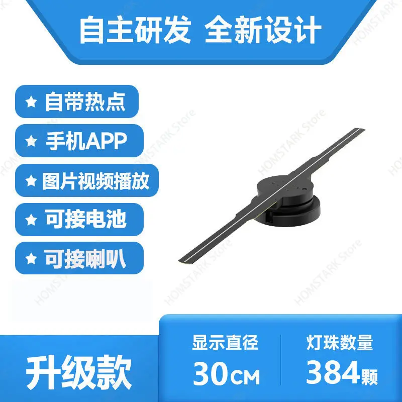 Naked‑Eye 3D Hologram Fan 3D Air‑Imaging Digital Human Integrated Advertising Machine Transparent Display Projector Lamp