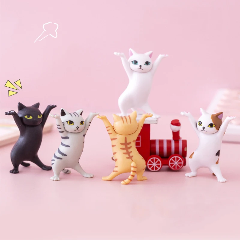 Gato japonês Pen Holder para Crianças, Halterofilismo Carregando Caixão, Dança Figura Boneca, Presente de Aniversário, 1Pc