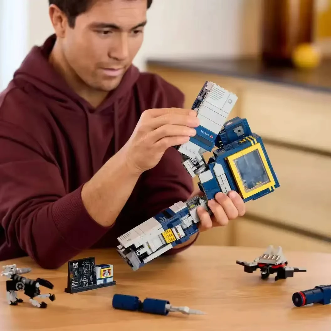 Nieuwe blauwe vervormbare robot sonic creatieve bouwsteen model kindermontage jongen speelgoed verjaardag kerstvakantie cadeau