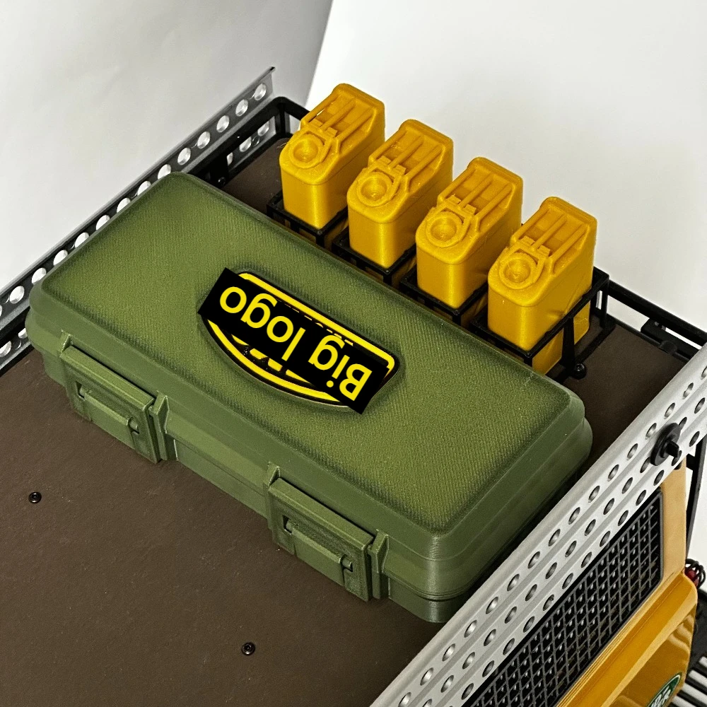 RC Crawler Openable Tool Box Custom Decor Mod Part For FMS FCX10 1/10 RC Off‑Road Truck Camel Trophy Style DIY Spare Accessory