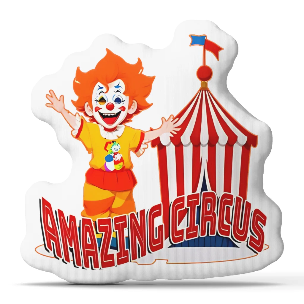 Amazing Circus Shaped Pillow Cartoon Clown Cushion Stuffed Throw Pillow Tent Sofa Home Decor Carnival Gift