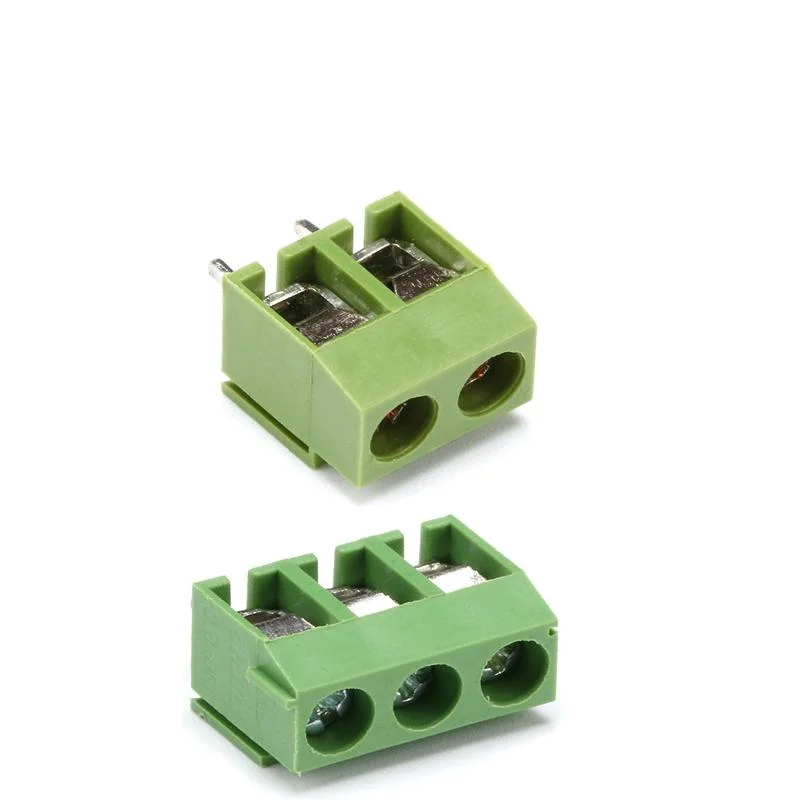 10Pcs KF126 2Pin 3Pin Screw Terminal Green Straight Pin Green PCB Terminal 5MM Block Wire Spliceable Cable Connector