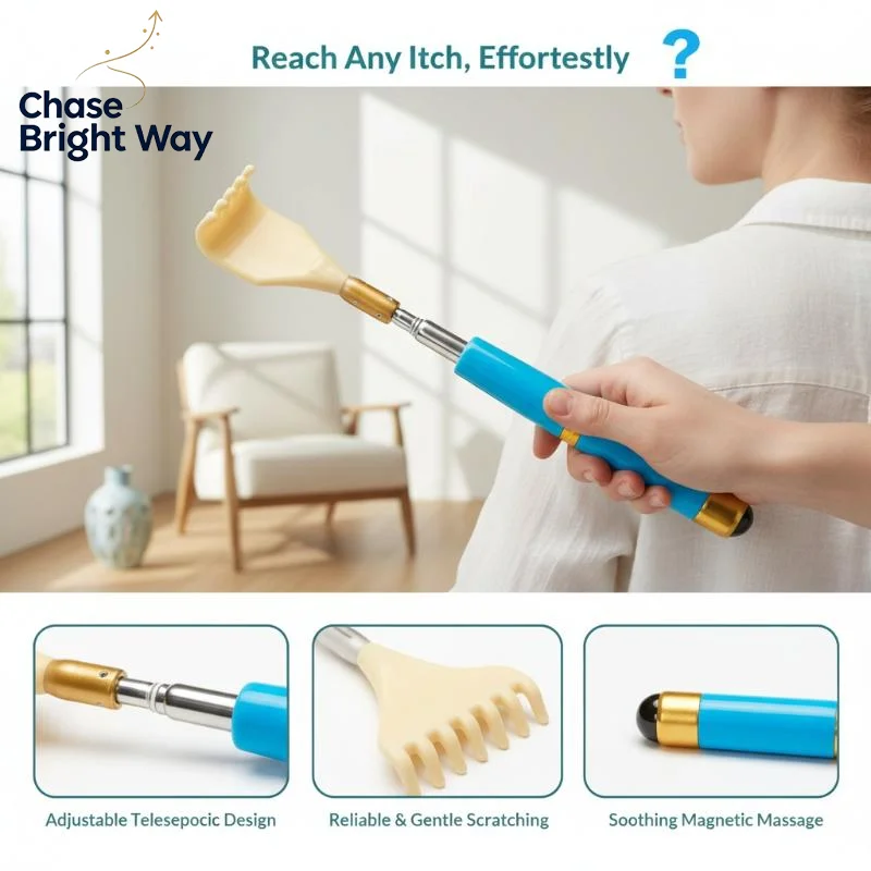 Extendable Magnetic Ball Hackle Back Scratcher With Magnet Telescopic Scratcher Backscratcher Massager Back Scraper For Office