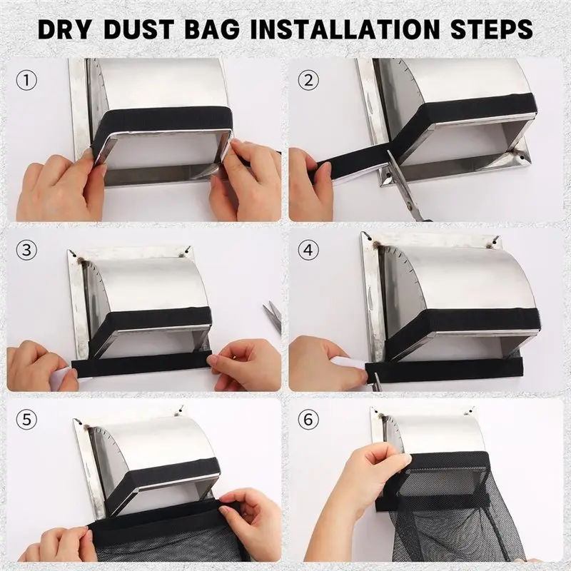 B51CNEW! For Outdoor Indoor Dryer Vent Capturing Lint And Dust, 4Pcs Dryer Vent Lint Catcher, Dust Bag, Lint Trap