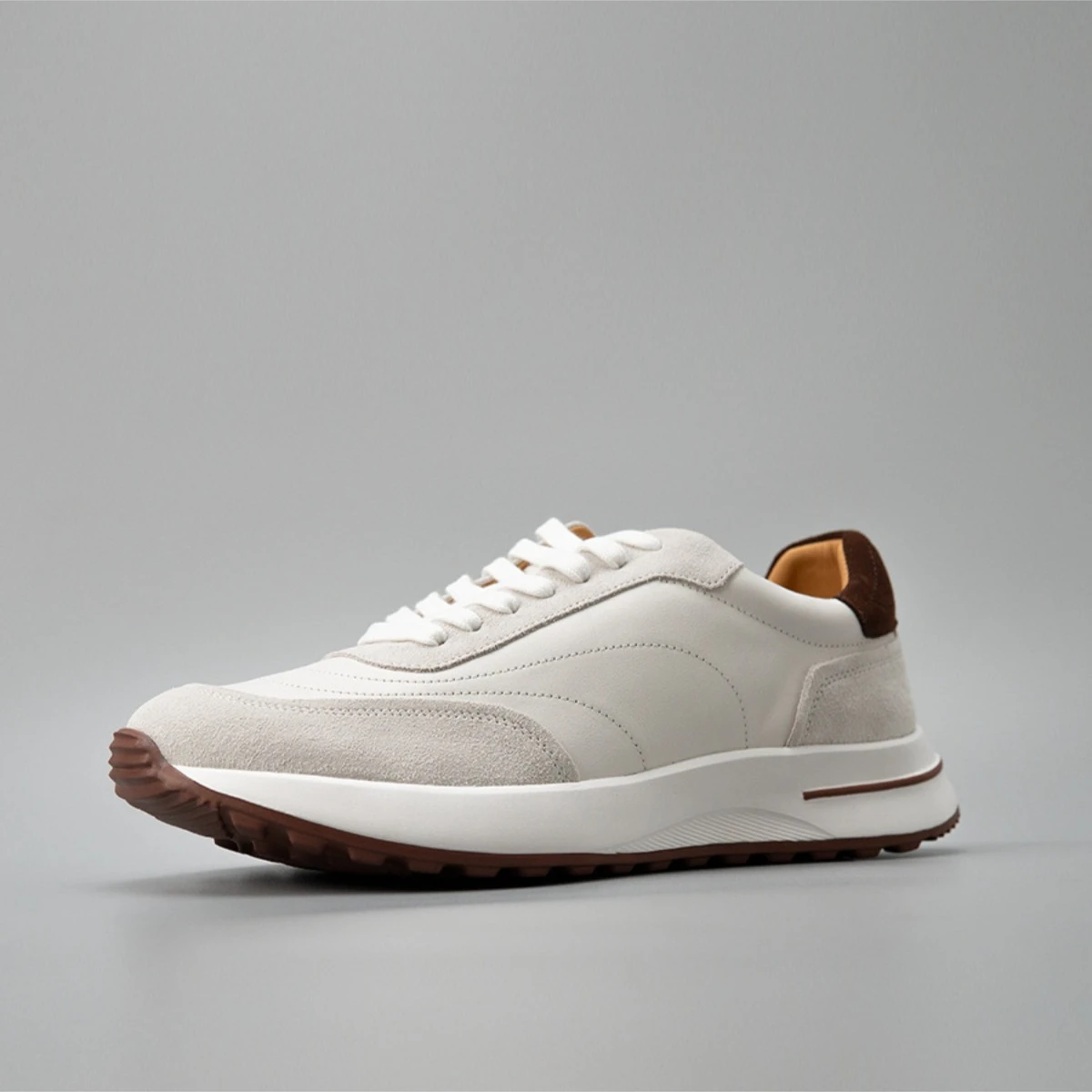 

Мужские люксовые минималистичные кроссовки из воловьей кожи, легкие, повседневные, деловые, универсальные, в стиле скейт-обуви, ретро-дизайн, немецкие кеды, новинка 2026 года