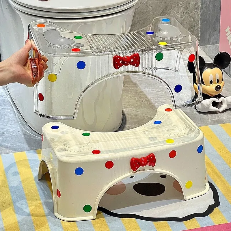 

Dopamine bathroom stepping stool high value home toilet toilet pedal polka dot non-slip stool squatting pit artifact