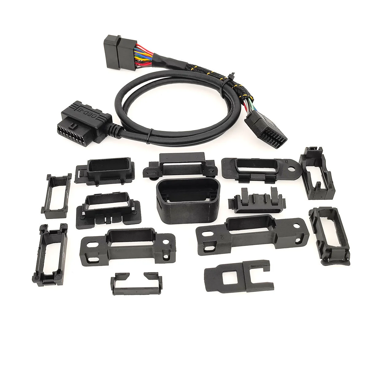 High Quality Custom Length OBD 16PIN Wire Harness Full Core Double Female PVC Insulation for Electronic Automobile Applications