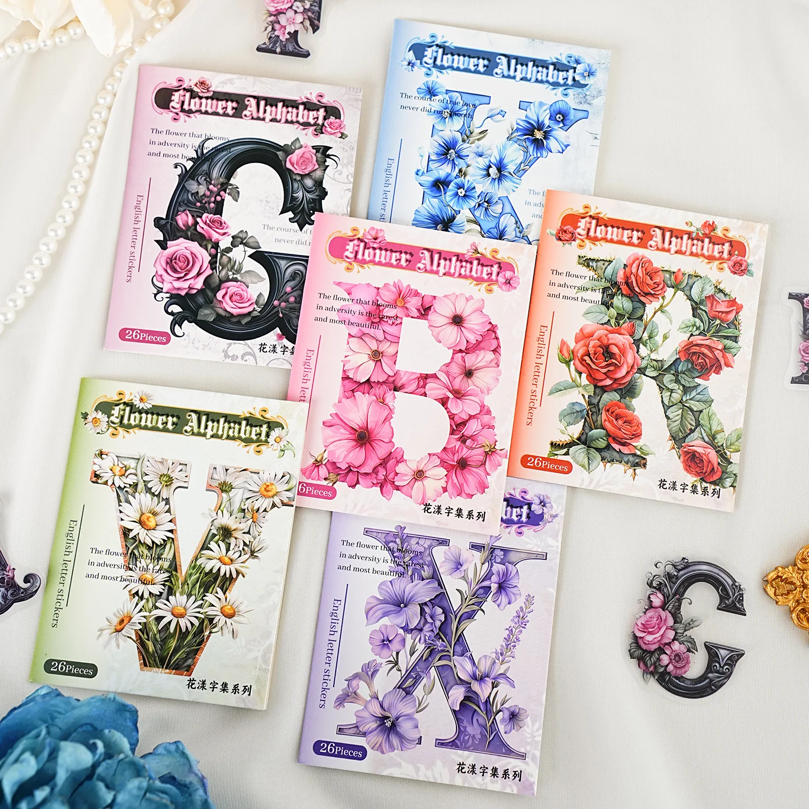 24pcs/lot Kawaii Stationery Stickers Flower Character Collection Junk Journaling Decorative Mobile Scrapbooking for stickers