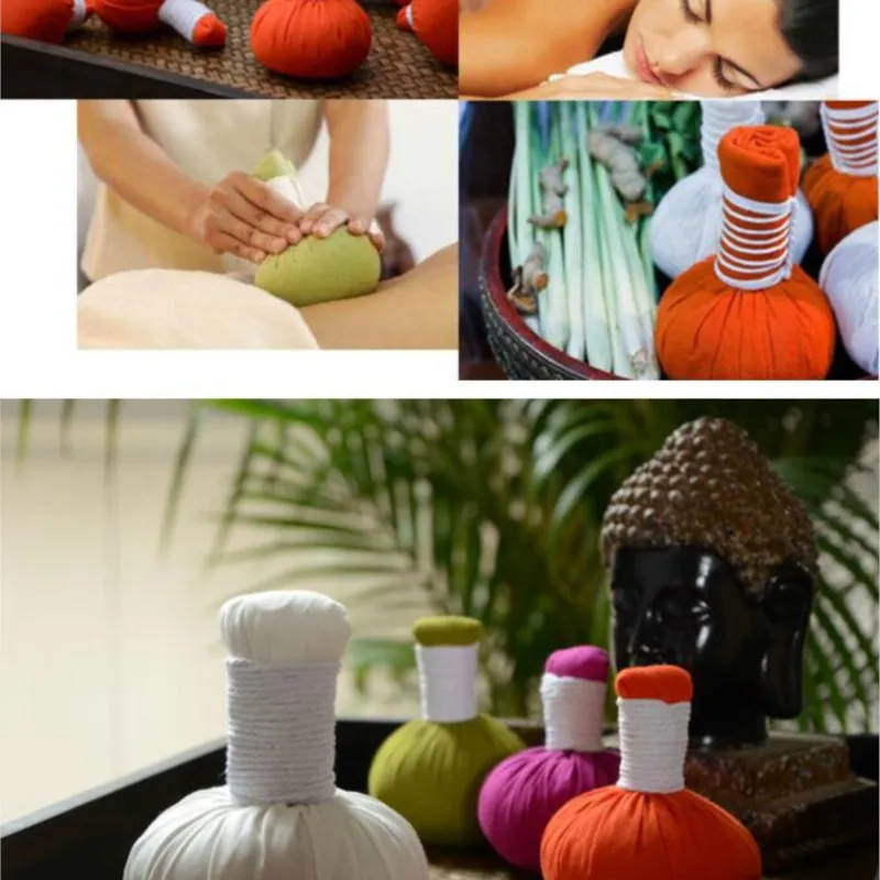 50g/200g Thai SPA Home Healthy Care Hot compress herbal bag traditional herbal massage compress ball for face &body relaxing