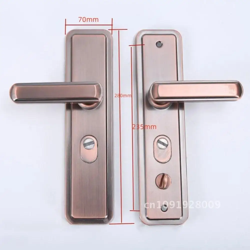 Universal lock double-sided lined door handle, Multi functional active anti pry dual household handle dual door fast anti-theft