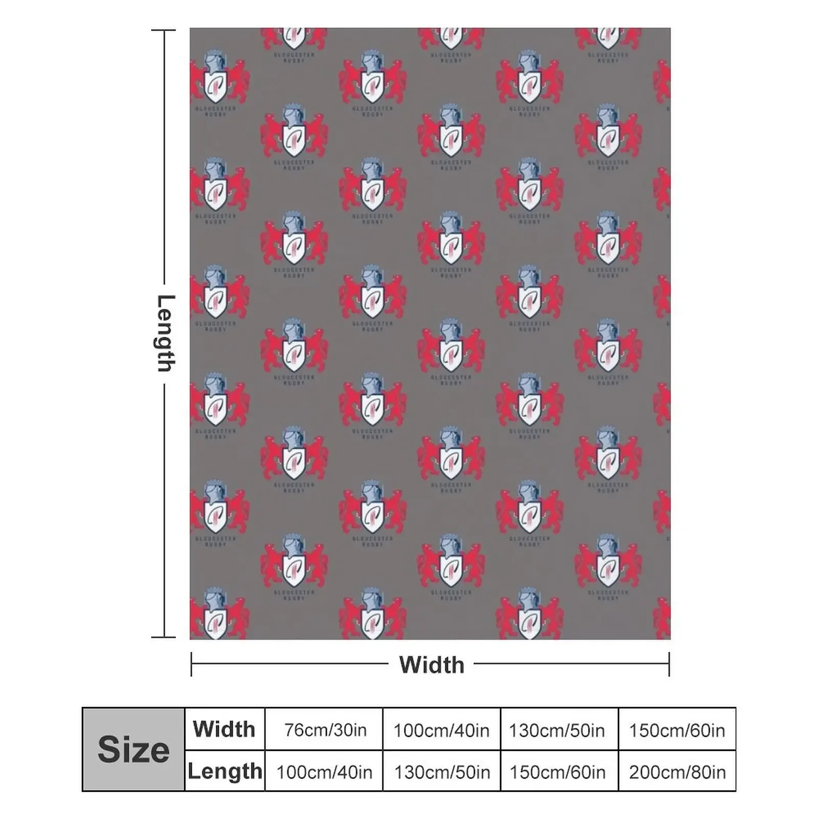Gloucester Rugby Throw Blanket Spring Fall Cozy Throw Blanket for Couch