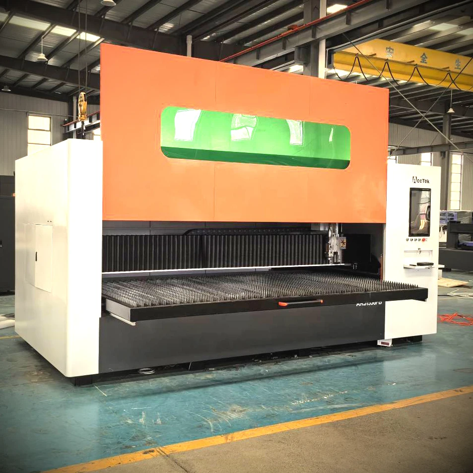 ACCTEK 2024 New Design Fiber Laser Cutting Machine with Full Protection Pull-out table