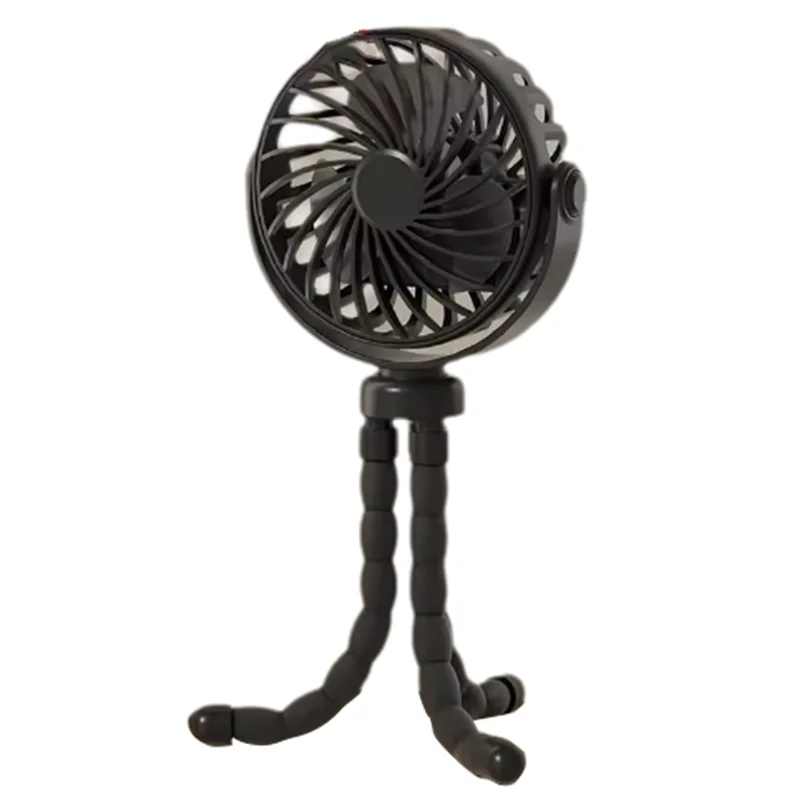 AINY-Baby Stroller Fan Mini Outdoor Fan USB Speed Flexible Octopus Fan Tripod Clip On Handheld Fan For Stroller Crib