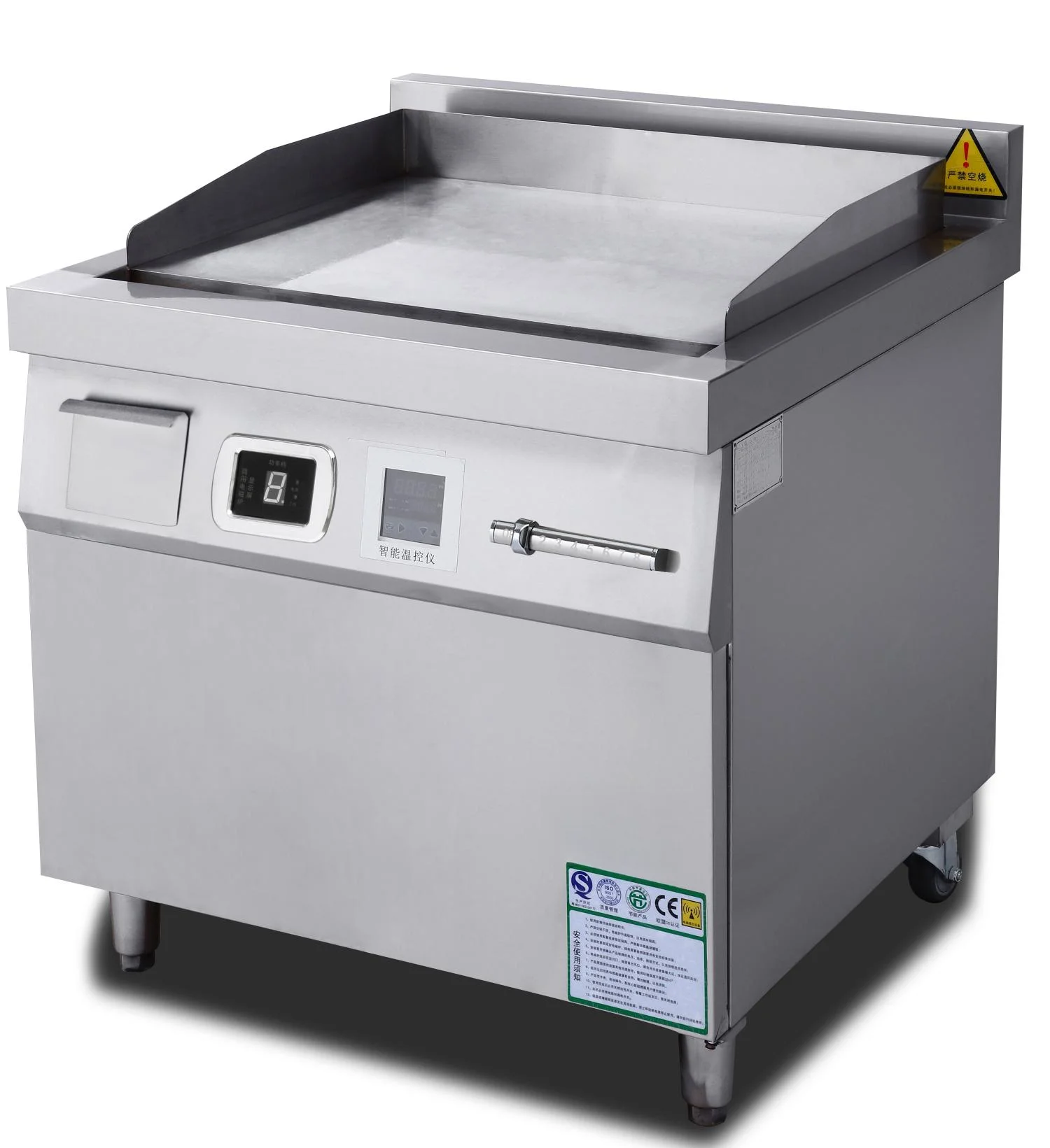 

12 кВт Напольный индукционный гриль-теппаньяки с цифровым контролем температуры, коммерческая электрическая плоская сковорода-гриль