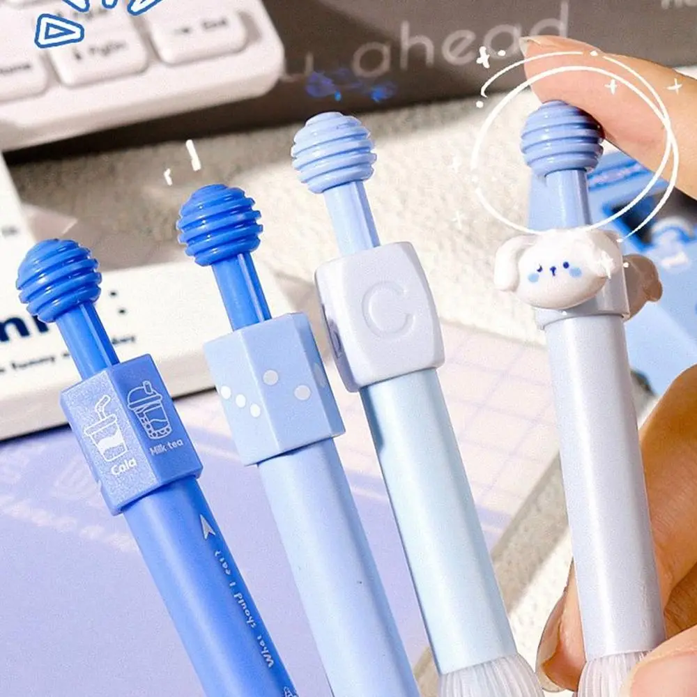 

4PCS/Set New Rotating Decor Gel Pen 0.5mm Black Ink Press Using Ballpoint Pen Quick Drying Writing Tool School Office