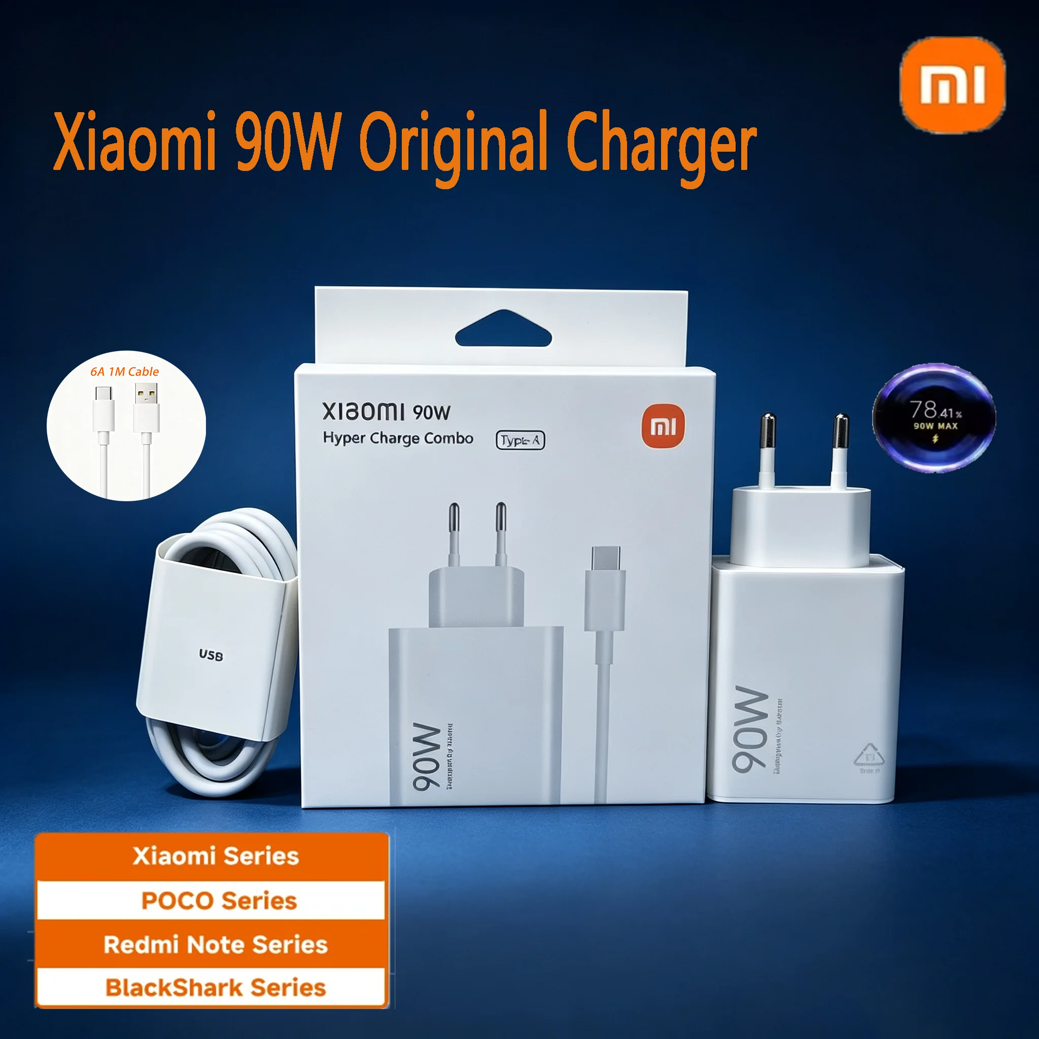Original Xiaomi 90w Hyper Turbo Chargers  Rapido Tipo C XiaoMi 17 15 T 15t 14 Ultra 13t 12 Poco X8 X7 F8 POCO