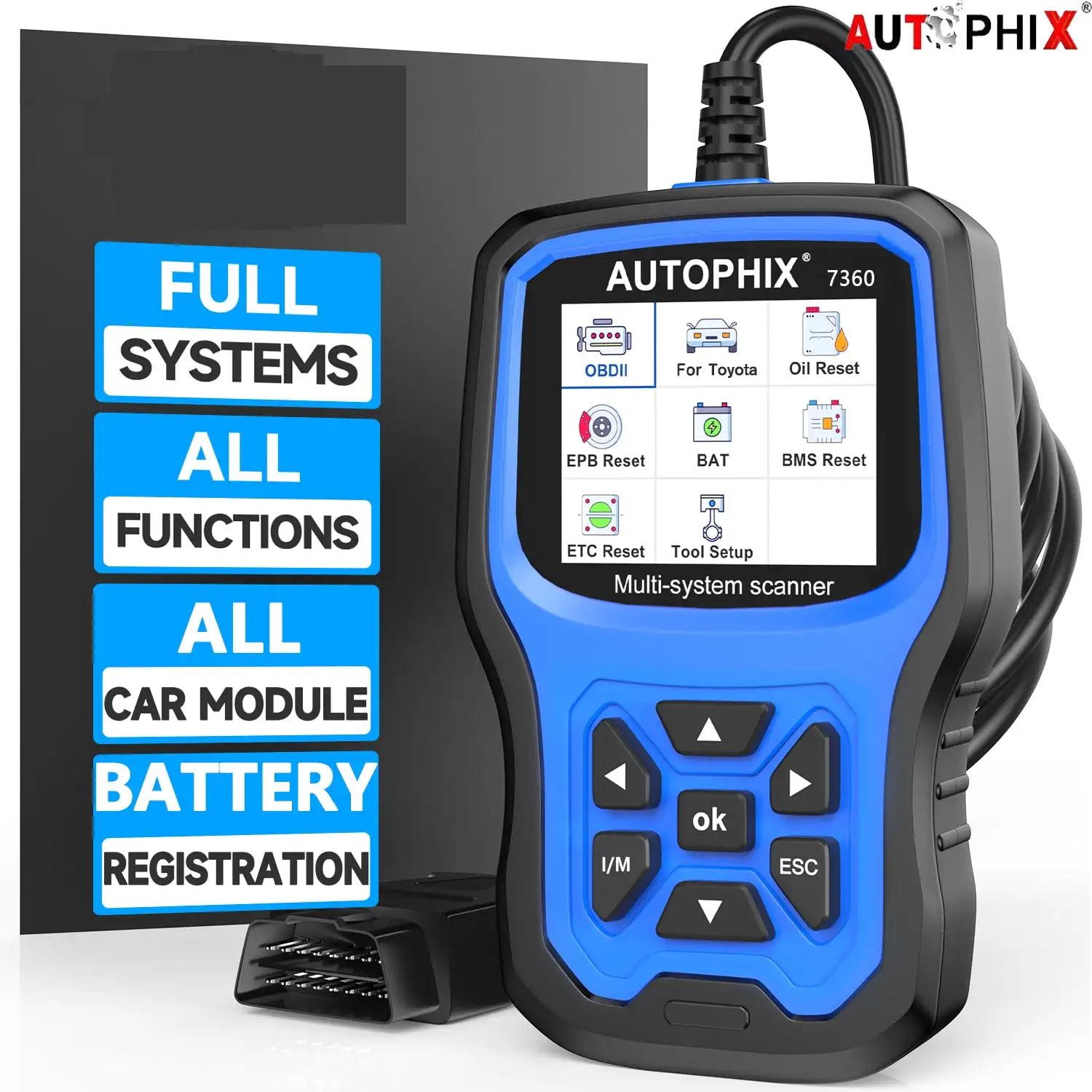 

7360 OBD2 сканер считыватель кодов полная система ABS SAS TPMS DPF BMS автомобильные диагностические тестовые инструменты для Toyota