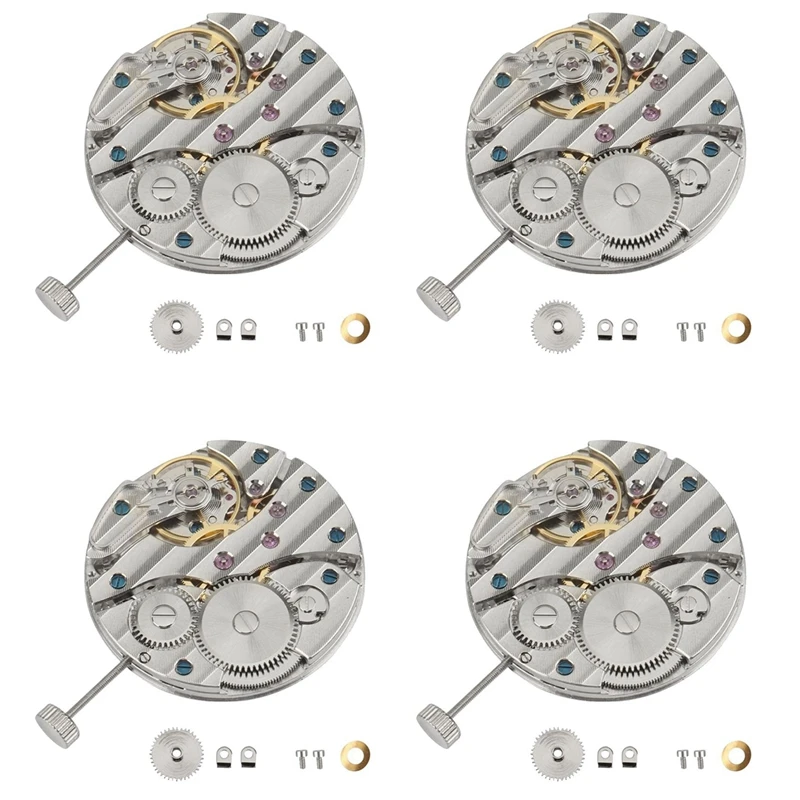 

4X 6497 ST36 Watch Movement Mechanical Hand Winding Movement P29 44Mm Steel Watch Case 6497/6498 ST3600 Movement Watch