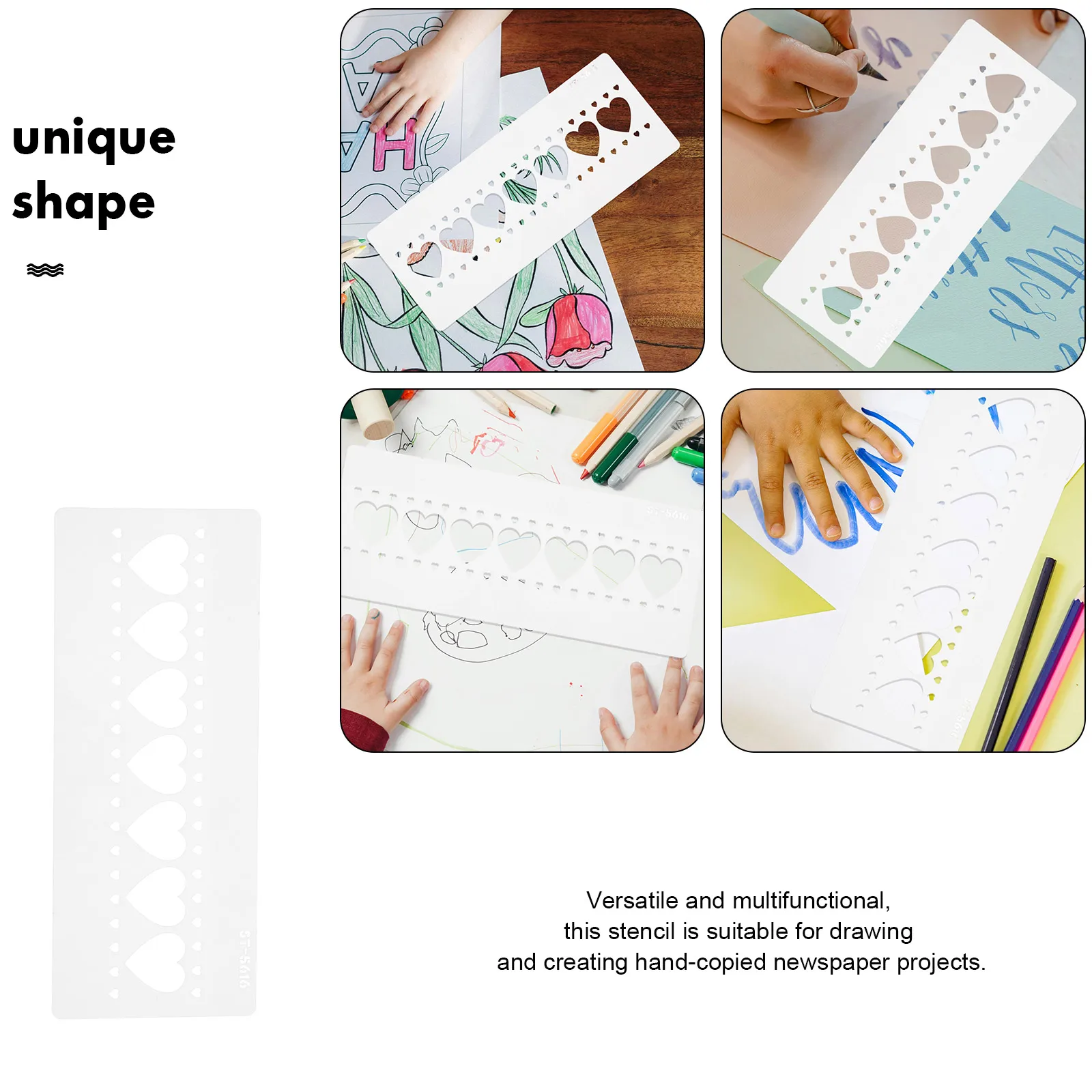 

Heart Shaped Hollow Stencil Craft Template For Diy Drawing Painting Art Projects Reusable Creative Stencils Classroom Scrapbook